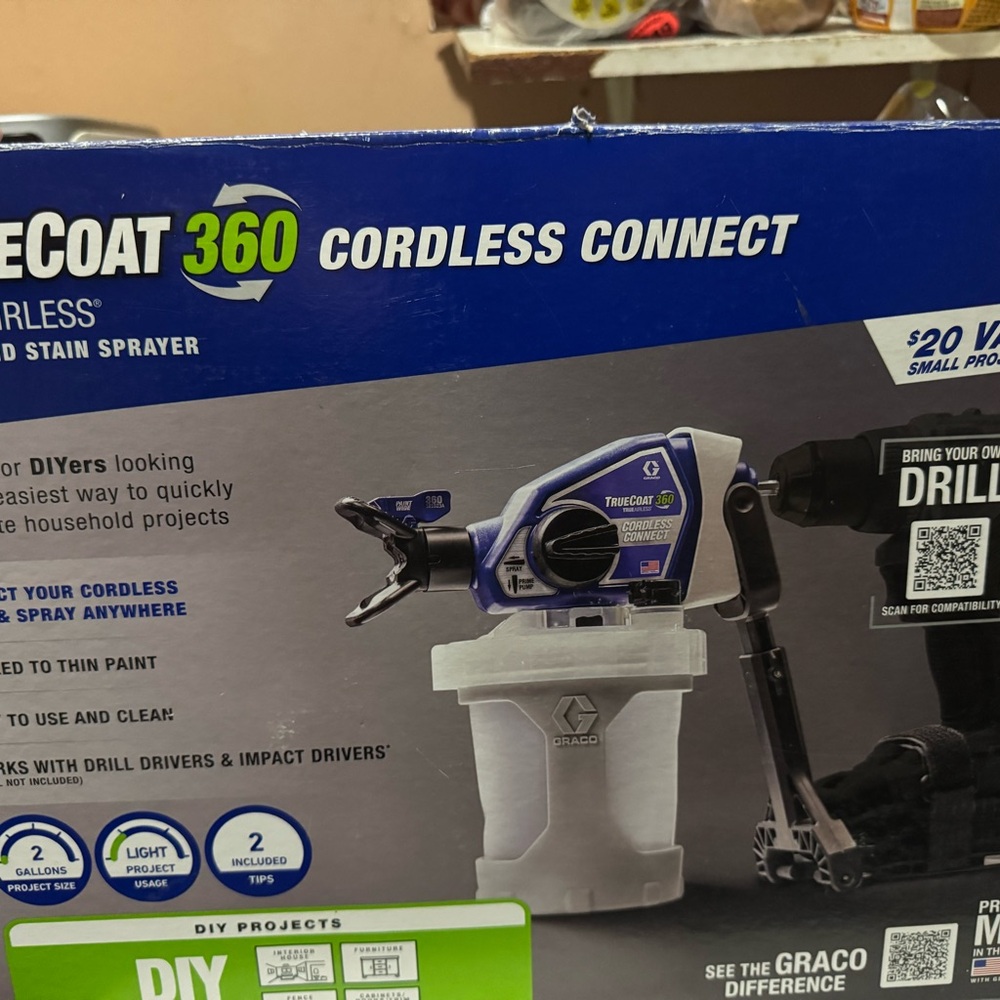 Graco Blue and White Cordless Paint Sprayer